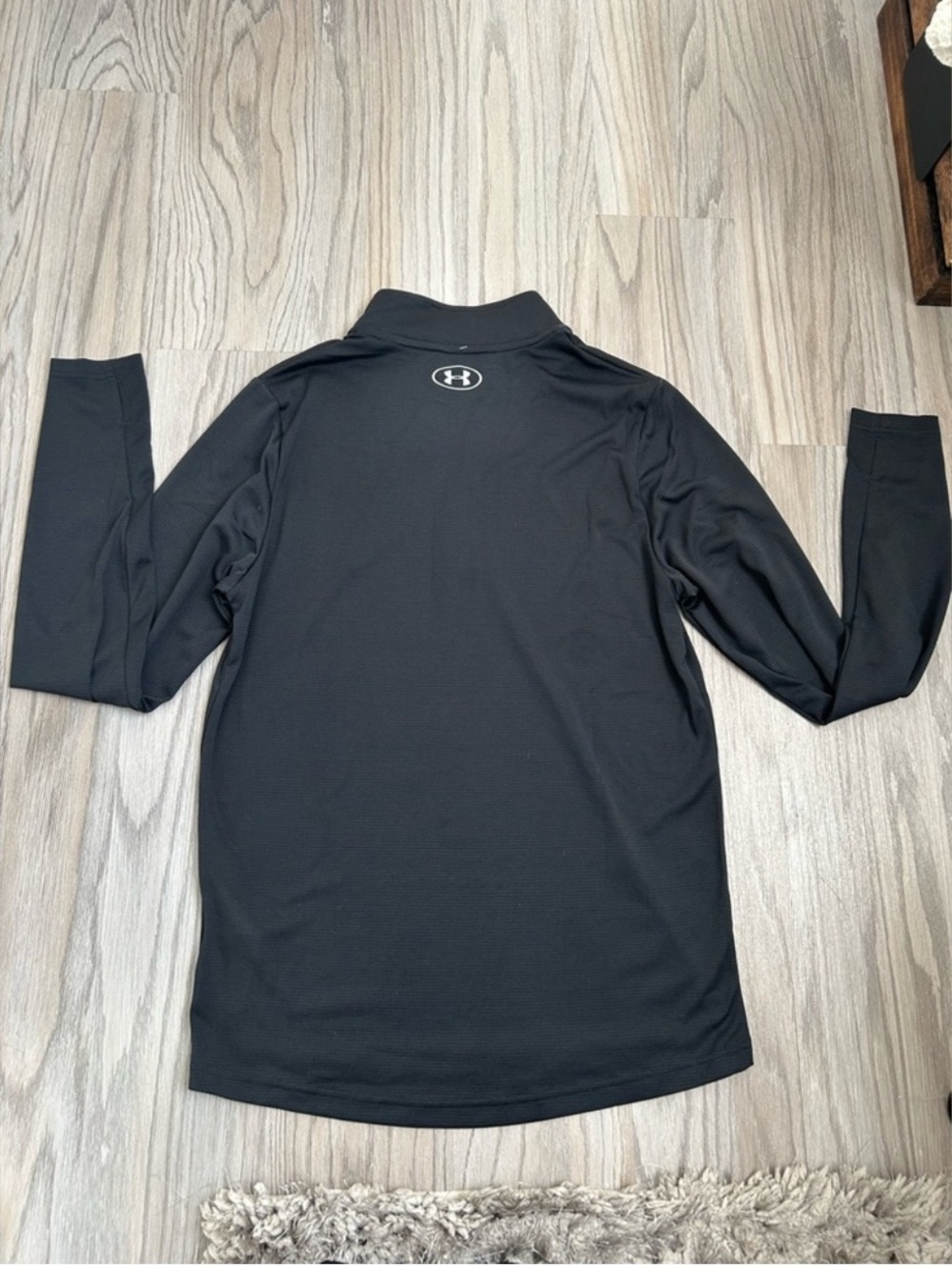 🌸 Under Armour Black Men's 1/4 Zip Performance Jacket - Picture 10 of 11